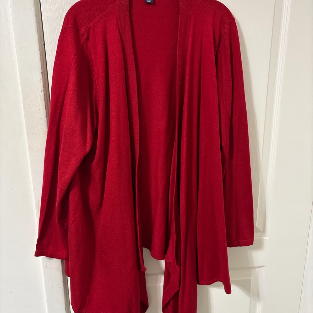 Roaman's Vibrant Red Women's Cardigan